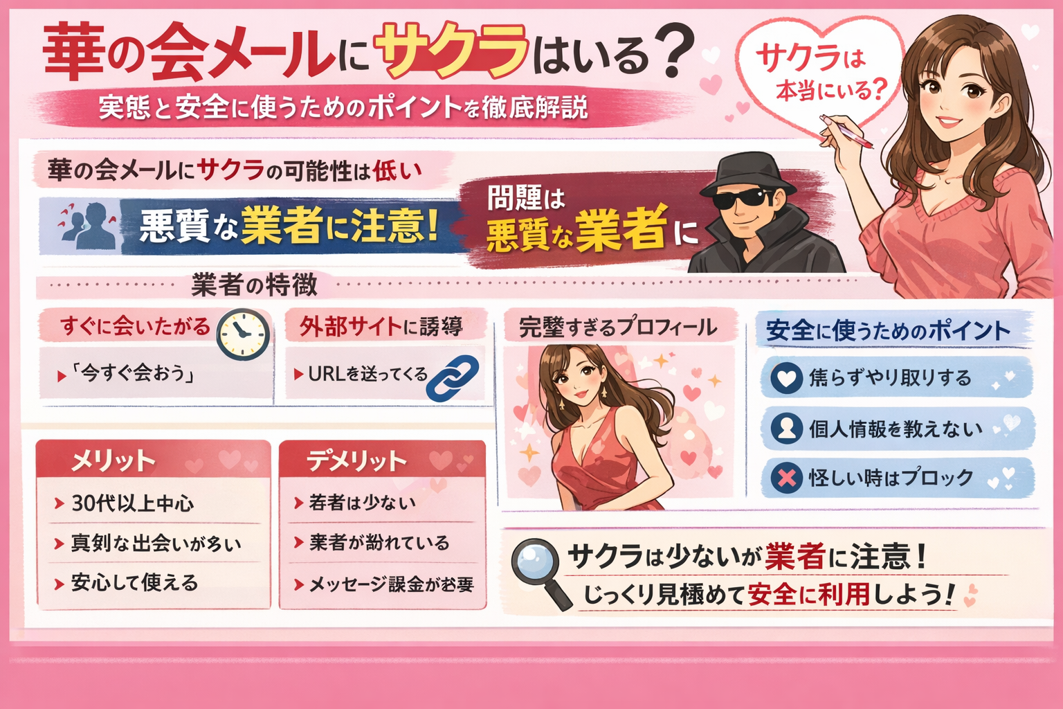 ⚠華の会メールにサクラはいる？実態と安全に使うためのポイントを徹底解説